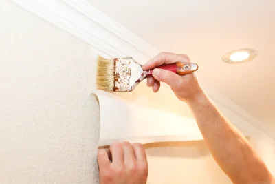 Pose de papier peint à la Jaudonnière — revêtements muraux et toiles de verre